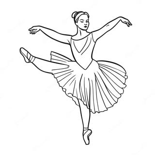 Page A Colorier De Danseuse De Ballet En Pose Gracieuse 49495-41293