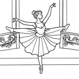 Page A Colorier De Danseuse De Ballet En Pose Gracieuse 49495-41294