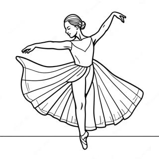 Page A Colorier De Danseuse De Ballet En Pose Gracieuse 49495-41295