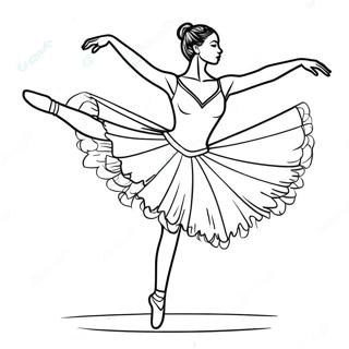 Page A Colorier De Danseuse De Ballet En Pose Gracieuse 49495-41296