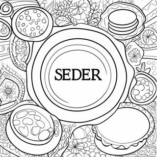 Page A Colorier De Plateau De Seder De Pessah 49534-41130