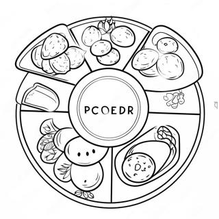 Page A Colorier De Plateau De Seder De Pessah 49534-41132