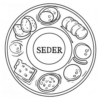 Page A Colorier De Plateau De Seder De Pessah 49534-41323