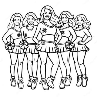 Page A Colorier Des Cheerleaders Des Dallas Cowboys 4953-3973