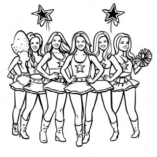 Page A Colorier Des Cheerleaders Des Dallas Cowboys 4953-3974