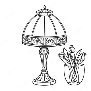 Page A Colorier De Lampe Tiffany Elegante 49545-41338