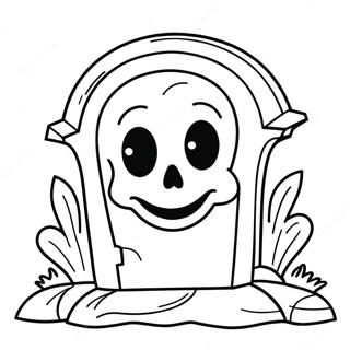 Page A Colorier De Pierre Tombale Effrayante 49585-41368