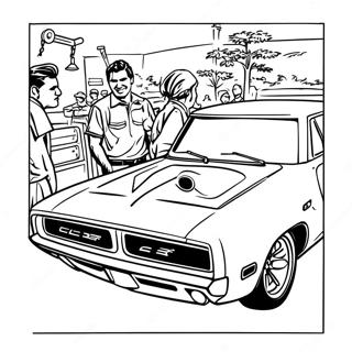 Dodge Charger 1970 Pages À Colorier