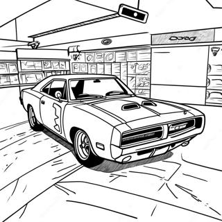 Page A Colorier De Dodge Charger De Course De 1970 49655-41425