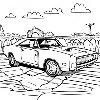 Page A Colorier De Dodge Charger De Course De 1970 49655-41426