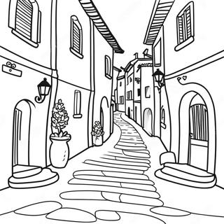 Page A Colorier Dun Charmant Village Italien 49665-41431