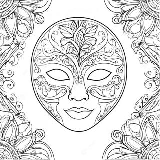 Page A Colorier Du Masque Elegant Du Fantome De Lopera 49685-41450