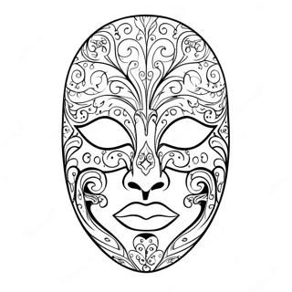 Page A Colorier Du Masque Elegant Du Fantome De Lopera 49685-41451