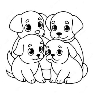 Page A Colorier De Chiots Mignons Au Refuge Pour Animaux 49755-41502