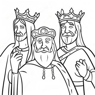 Page A Colorier Des Trois Rois Majestueux 49775-41517