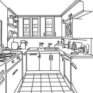 Page A Colorier De La Cuisine Moderne Chic 49785-41529