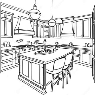 Page A Colorier De La Cuisine Moderne Chic 49785-41530