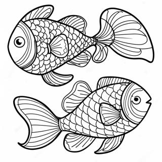 Page A Colorier De Poissons Glissants Colores 50014-41711