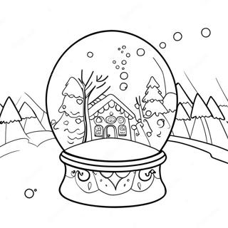 Boule À Neige Pages À Colorier