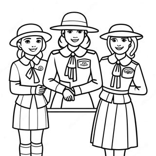 Page A Colorier De Juliette Gordon Low Avec Les Girl Scouts 50035-41731