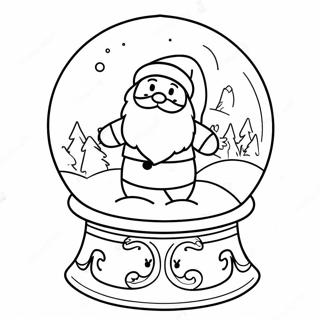 Page A Colorier Un Globe De Neige Magique Avec Le Pere Noel 5003-4015