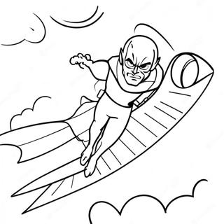 Page A Colorier Du Bouffon Vert Volant Sur Un Planeur 50045-41735