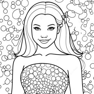 Page A Colorier De Dove Cameron Dans Une Robe Etincelante 50055-41750