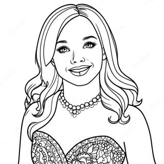 Page A Colorier De Dove Cameron Dans Une Robe Etincelante 50055-41751