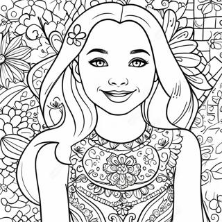 Page A Colorier De Dove Cameron Dans Une Robe Etincelante 50055-41752