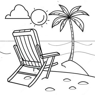 Page A Colorier De Lecture Sur Une Plage Ensoleillee 50065-41760