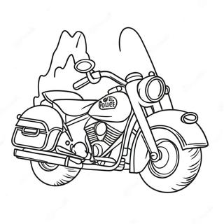 Moto De Police Pages À Colorier