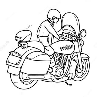 Page A Colorier De Moto De Police 50084-41762