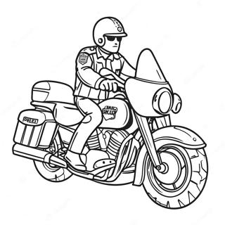 Page A Colorier De Moto De Police 50084-41764