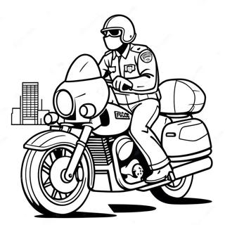 Page A Colorier De Moto De Police Cool En Action 50085-41765