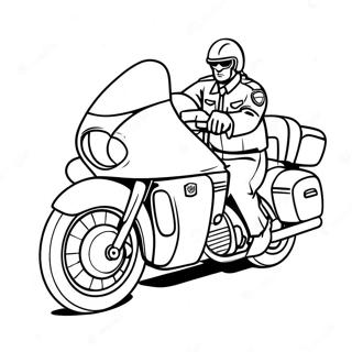 Page A Colorier De Moto De Police Cool En Action 50085-41766