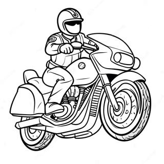 Page A Colorier De Moto De Police Cool En Action 50085-41767