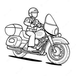 Page A Colorier De Moto De Police Cool En Action 50085-41768