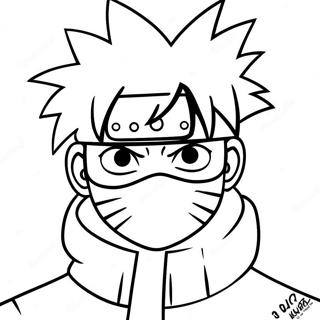 Page A Colorier De Kakashi Hatake Avec Sharingan 50105-41787