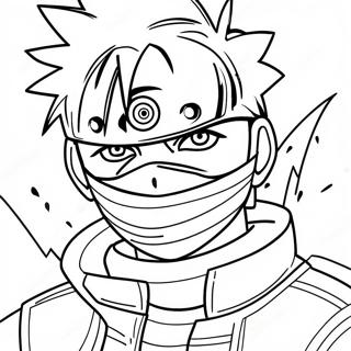 Page A Colorier De Kakashi Hatake Avec Sharingan 50105-41788