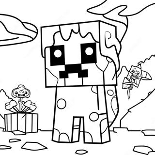 Page A Colorier De Creeper De Noel Minecraft 50115-41809