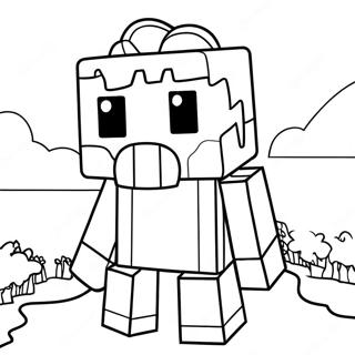 Page A Colorier De Creeper De Noel Minecraft 50115-41810