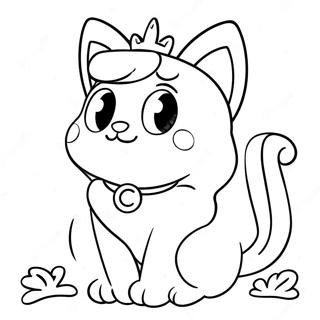 Princesse Peach Chat Pages À Colorier