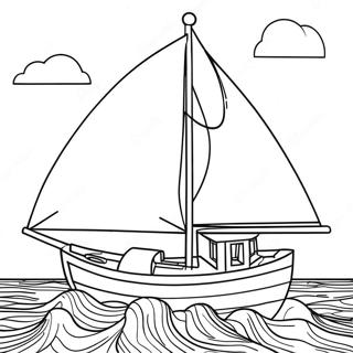 Page A Colorier De Bateau A Voile Lego Colore 50225-41880