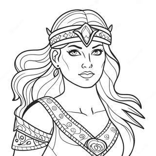 Page A Colorier De Princesse Guerriere 50274-41918