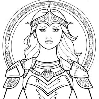 Page A Colorier De Brave Princesse Guerriere En Armure 50275-41923