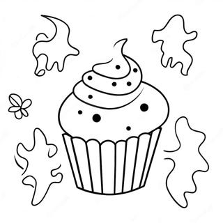 Page A Colorier Cupcake Dhalloween Effrayant 50315-41953