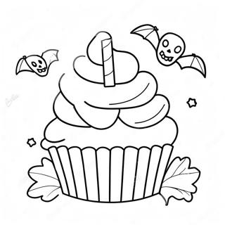 Page A Colorier Cupcake Dhalloween Effrayant 50315-41954