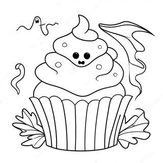 Page A Colorier Cupcake Dhalloween Effrayant 50315-41955