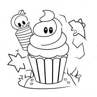 Page A Colorier Cupcake Dhalloween Effrayant 50315-41956