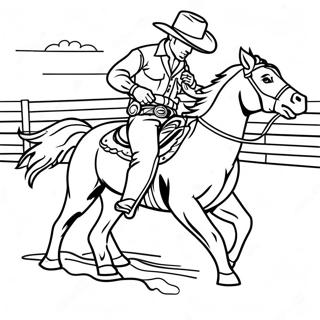 Page A Colorier Rodeo Western 5032-4035